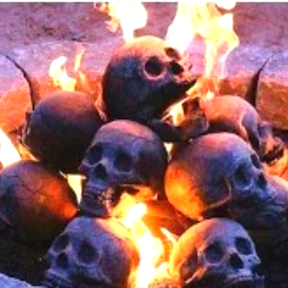 Ceramic Skull Fireproof Fire Logs💀🔥 - Picture 1 of 1